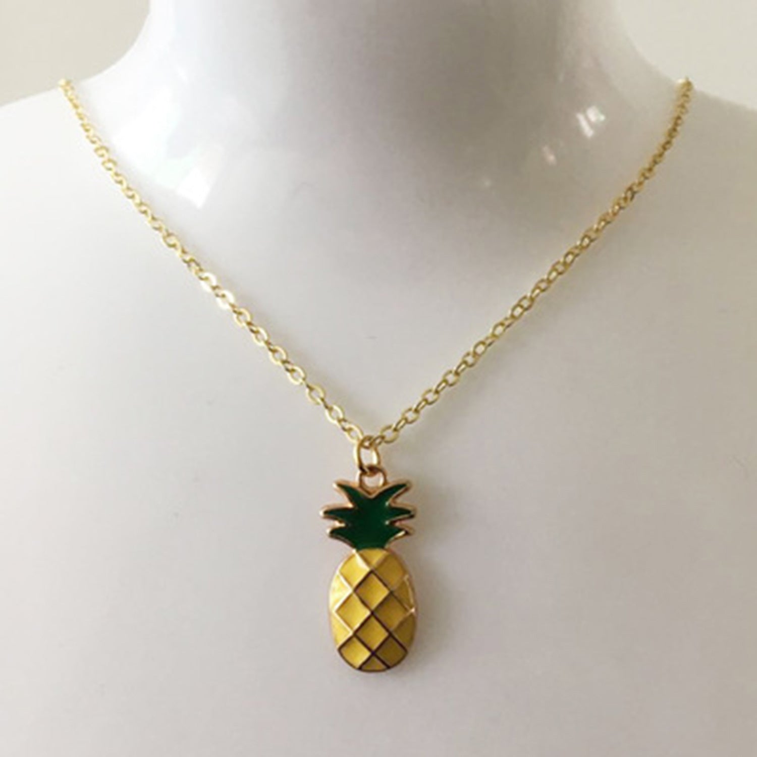 Wholesale Pineapple Metal Necklace Earrings Set